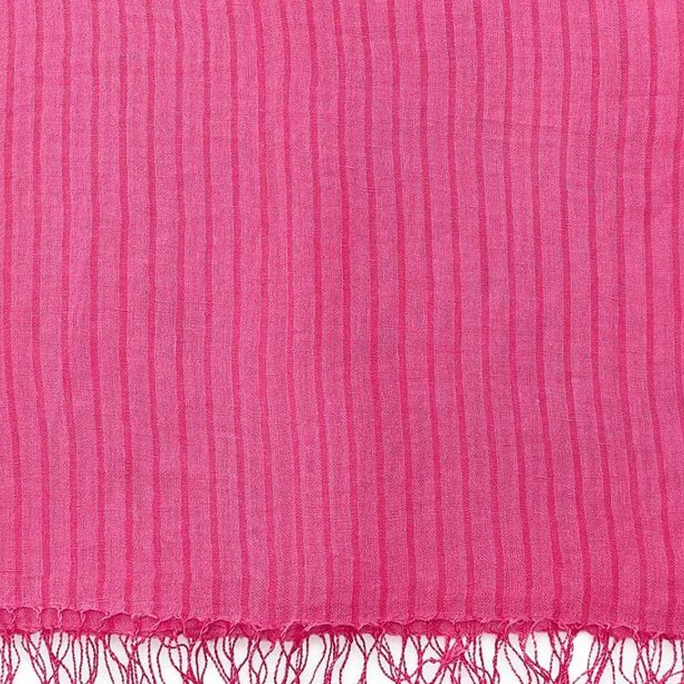 ZARA Linen Knit Scarves Women's Dark Fuchsia-1