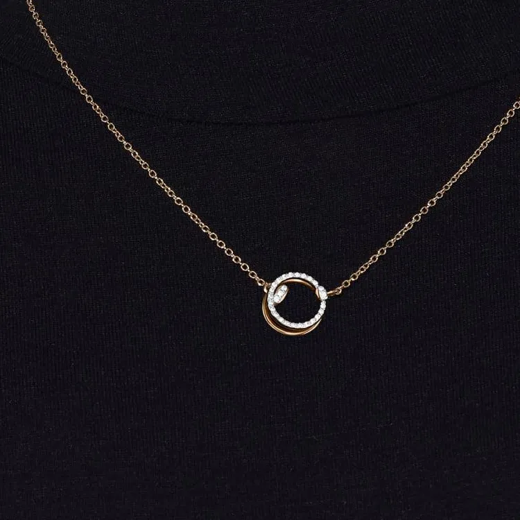 POMELLATO Diamond Necklaces Unisex Rose Gold-2