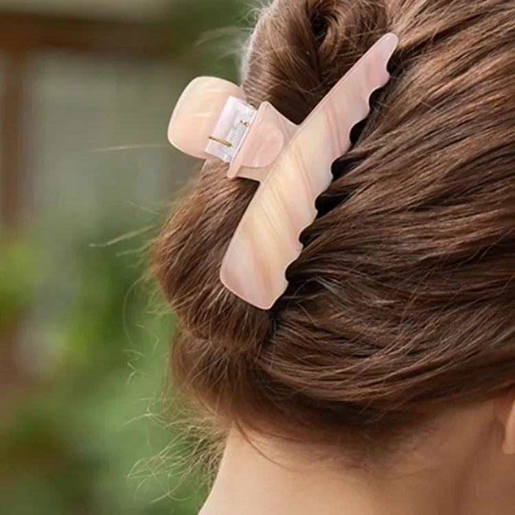 EVITA PERONI Acetate Plate Hair Clips Women's Pink-2