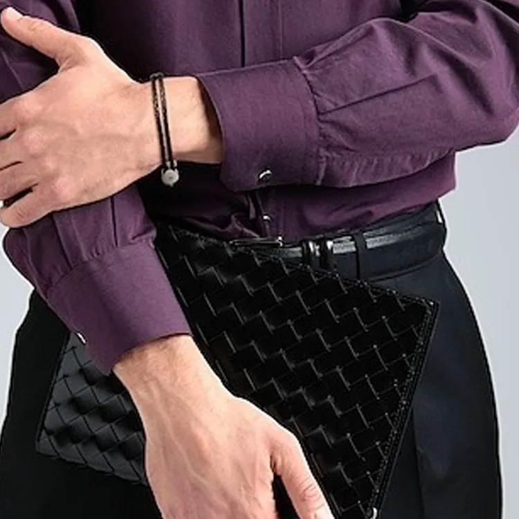 MONTBLANC Leather Bracelets Men's Black-2