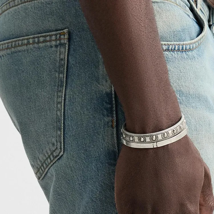 ZARA Metal Bangles Men's Silver-2