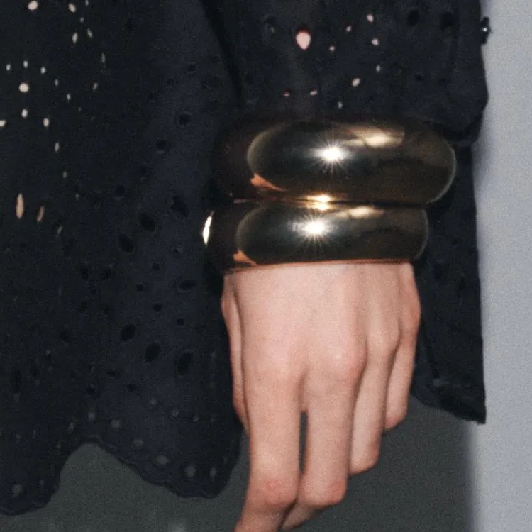 ZARA Metal Bangles Women's Gold-3