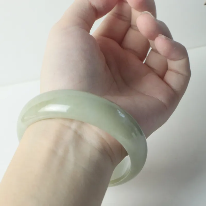 South Asia Bean Type Jadeite Bangles Women's-3