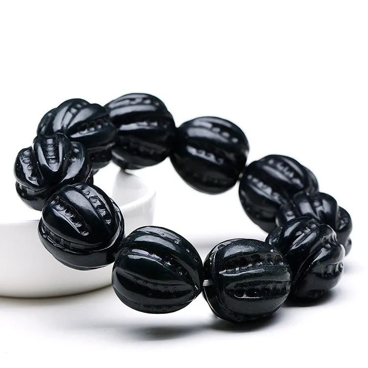 Lingxiang Yurun Hetian Jade Bracelets Men's Green Jade-1