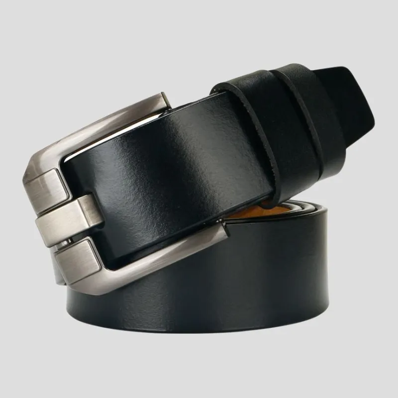 JEANSWEST Cow Leather Belts Men's 3.5CM-1