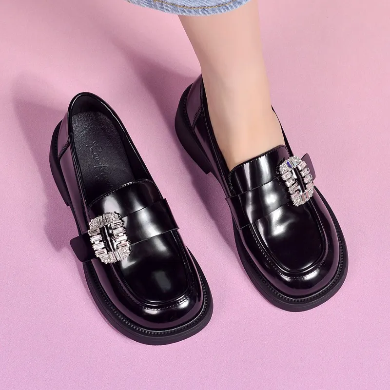 Reemoor Loafers 3cm Women's Black-5