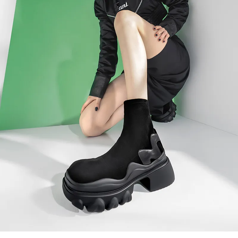 MIO Ankle Boots Women's Black-6