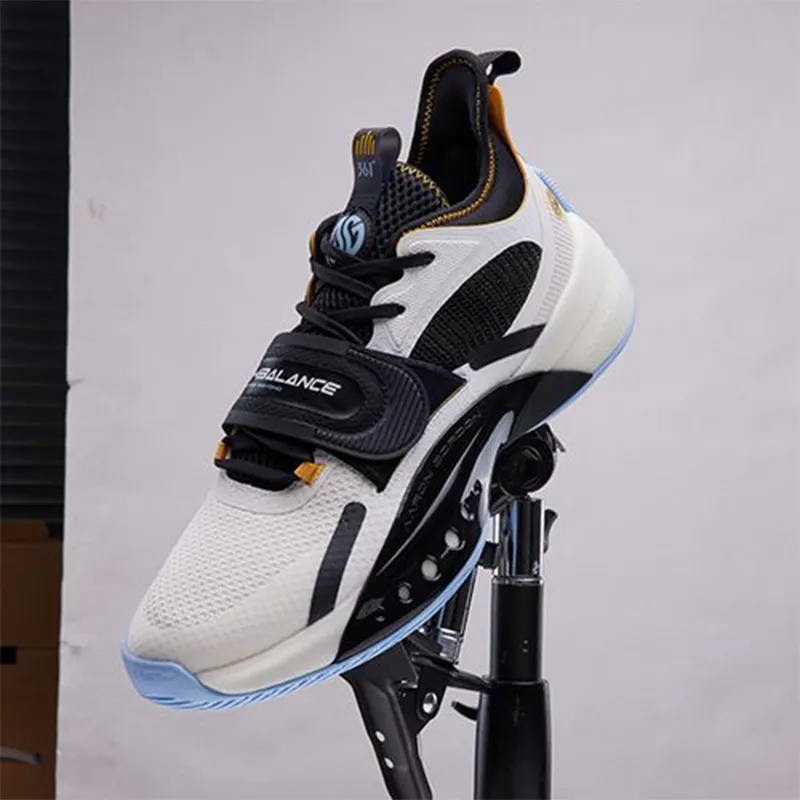361° Zen 4 Basketball Shoes Men Mid Top Feather White/Obsidian Black-6