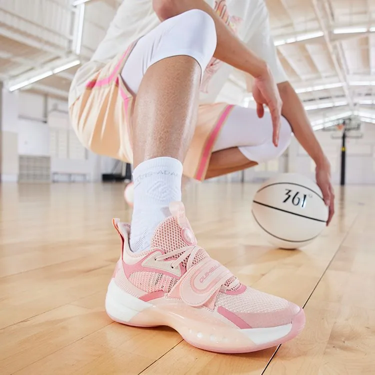 361° Zen 4 Basketball Shoes Men Low Top Soft Pink/Smoky Pink-9
