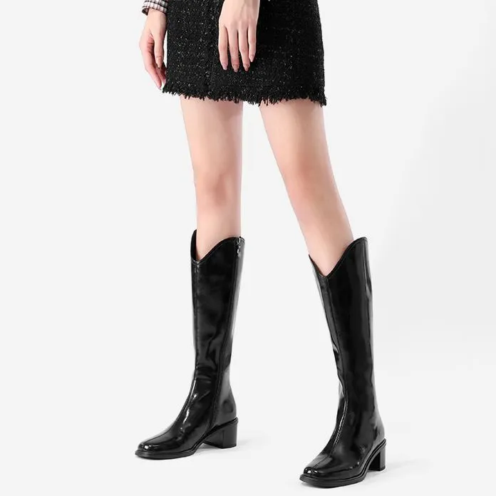 SATURDAY MODE Knee-high Boots Women's Black-5