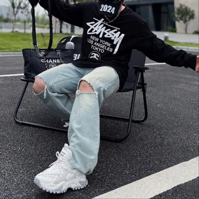 Masongarments Shark Tooth No. 2 Height Increasing Lightweight Low Top Chunky Sneakers Unisex White Gray-8
