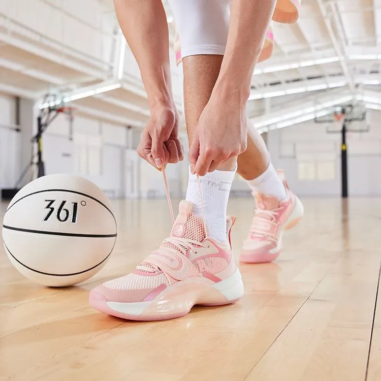 361° Zen 4 Basketball Shoes Men Low Top Soft Pink/Smoky Pink-8