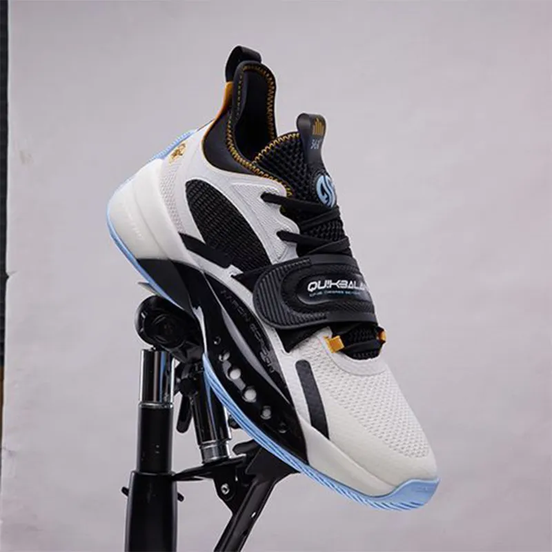 361° Zen 4 Basketball Shoes Men Mid Top Feather White/Obsidian Black-5