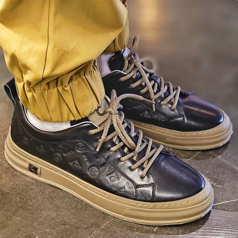 C°BANNER Stylish Skateboarding Shoes Men's Black-5
