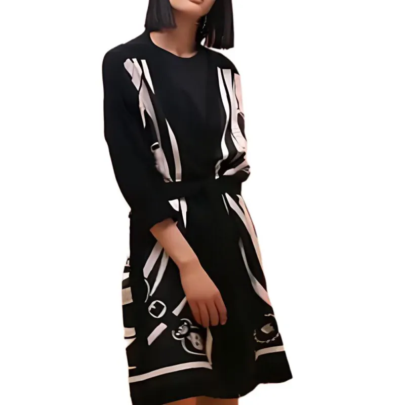 HERMES FW22 Cardigan Coats Women's Black-4