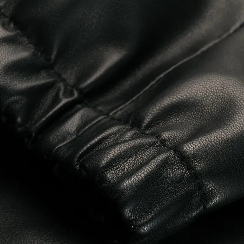 PRADA Leather Jackets Men Black-6