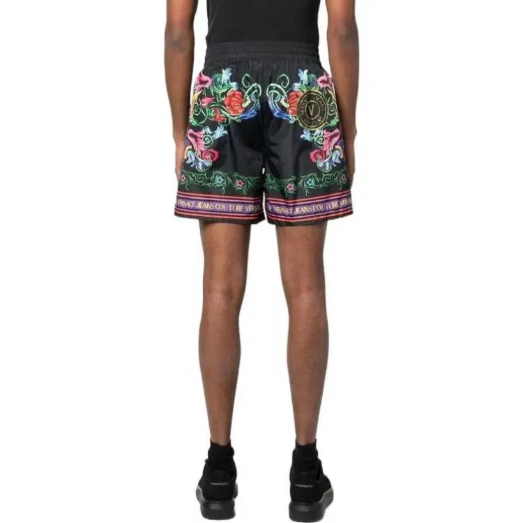 VERSACE JEANS COUTURE Floral Printed Drawstring Shorts-3