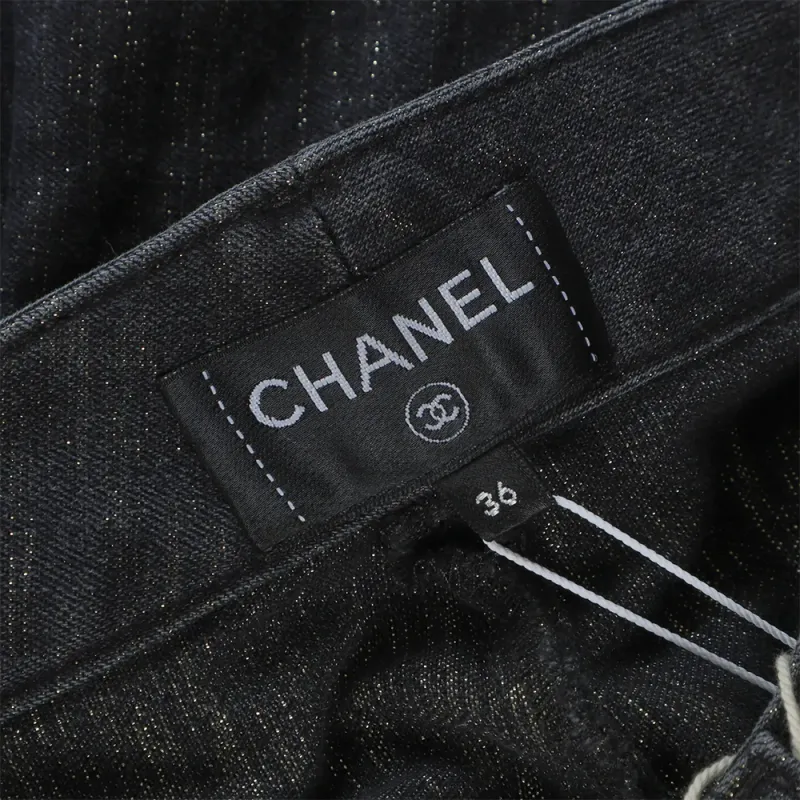 CHANEL 23 Spring Summer New Arrivals 23S Jeans Women's Black-7