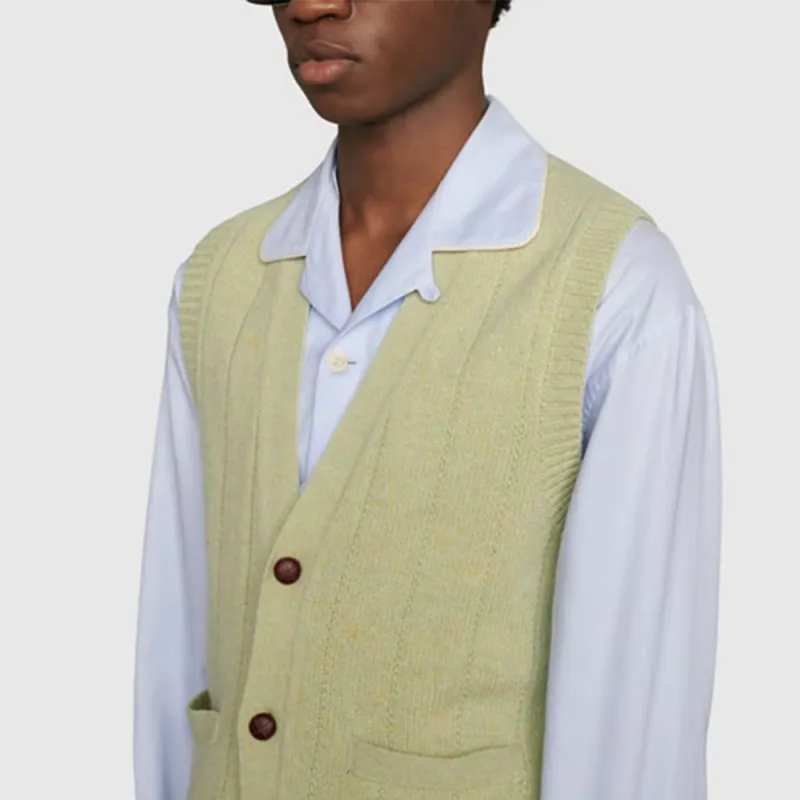 GUCCI Vests Men Green-4