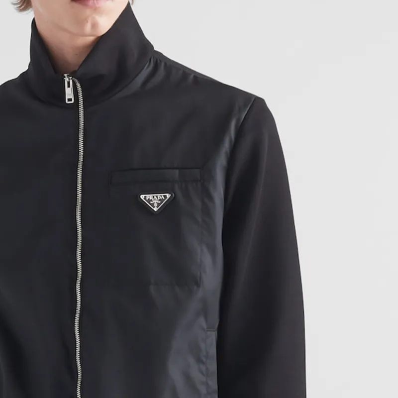 PRADA Long Sleeved Zip Up Sweatshirt-5