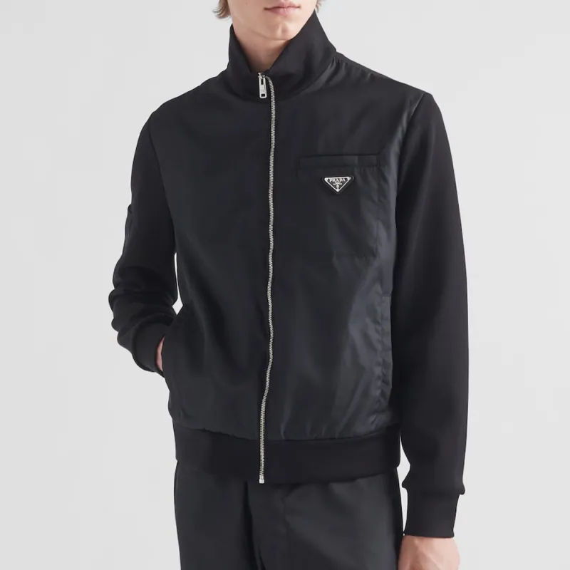 PRADA Long Sleeved Zip Up Sweatshirt-1