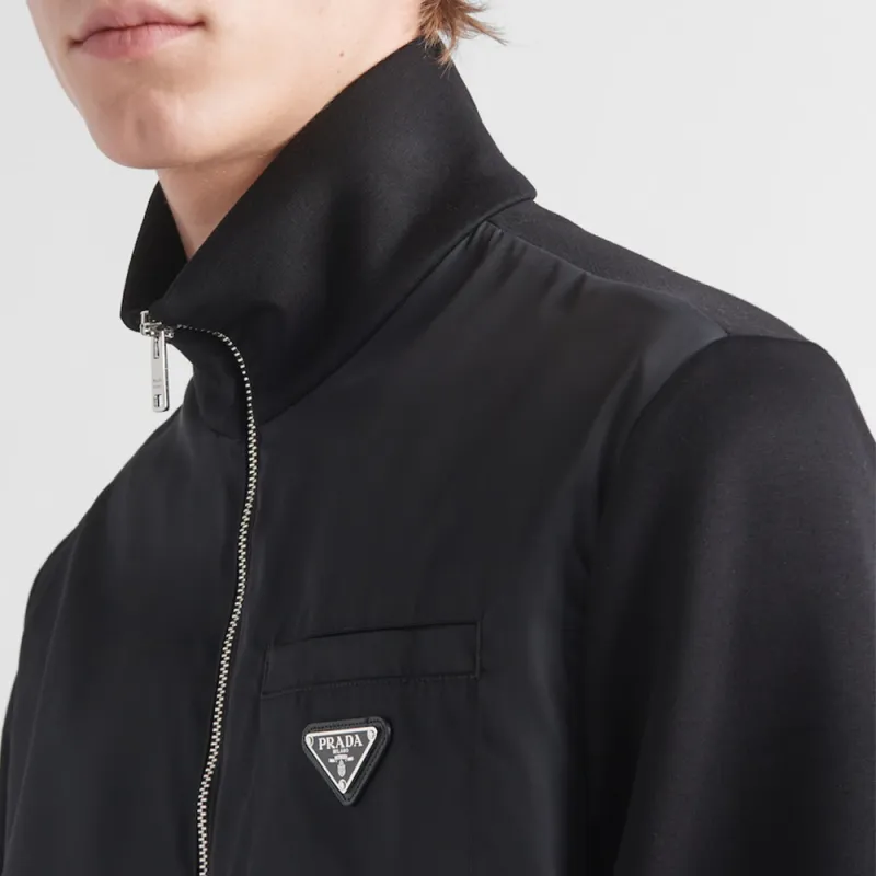 PRADA Long Sleeved Zip Up Sweatshirt-4
