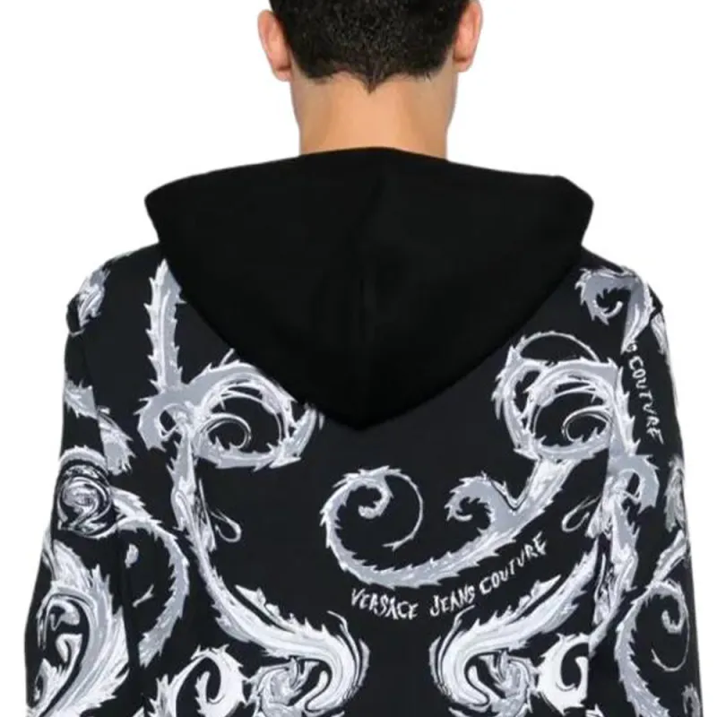 VERSACE JEANS COUTURE Barocco Printed Jersey Hoodie-5
