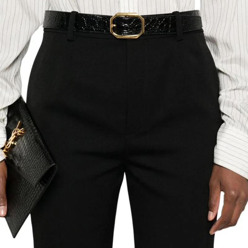 SAINT LAURENT Flared Tuxedo Pants-5