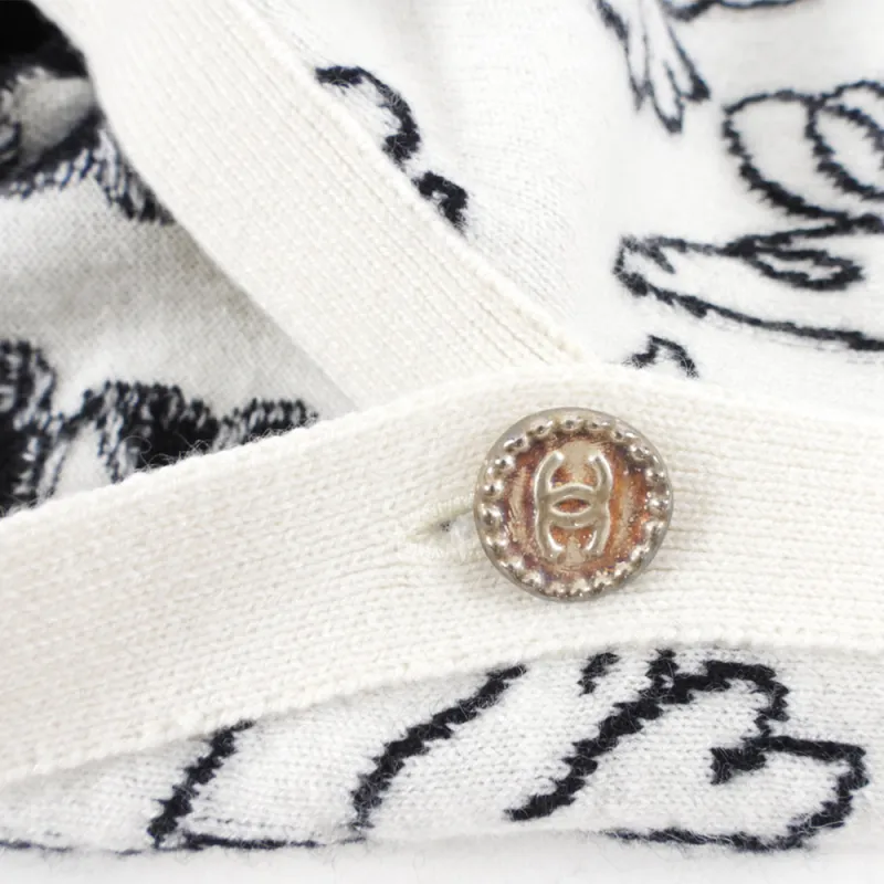 CHANEL Cashmere Sweater Women's White-4