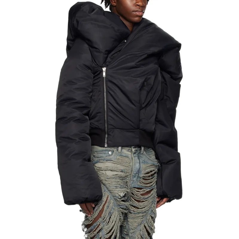 Rick Owens DRKSHDW Doll Asymmetric Padded Bomber Jacket-4