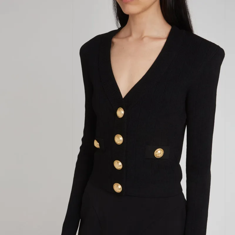 BALMAIN Chiocciola Long Sleeved Buttoned Cardigan-5