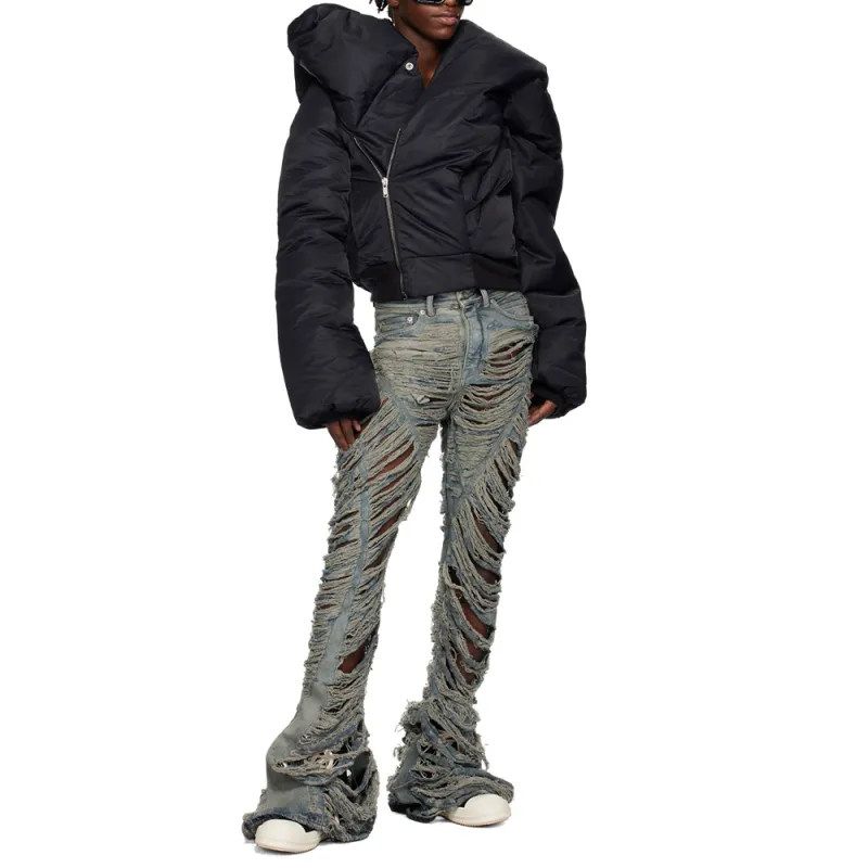 Rick Owens DRKSHDW Doll Asymmetric Padded Bomber Jacket-5