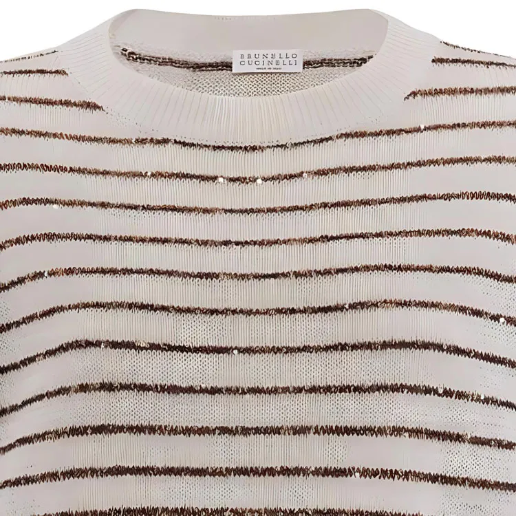 Brunello Cucinelli Striped Crewneck Jumper-2