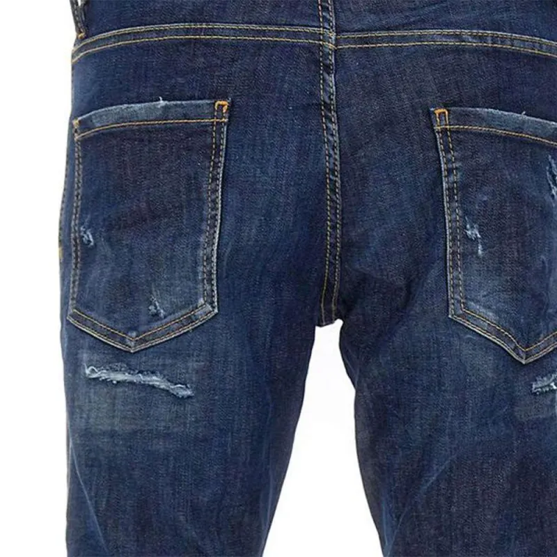 DSQUARED 2 Straight Leg Distressed Jeans-6