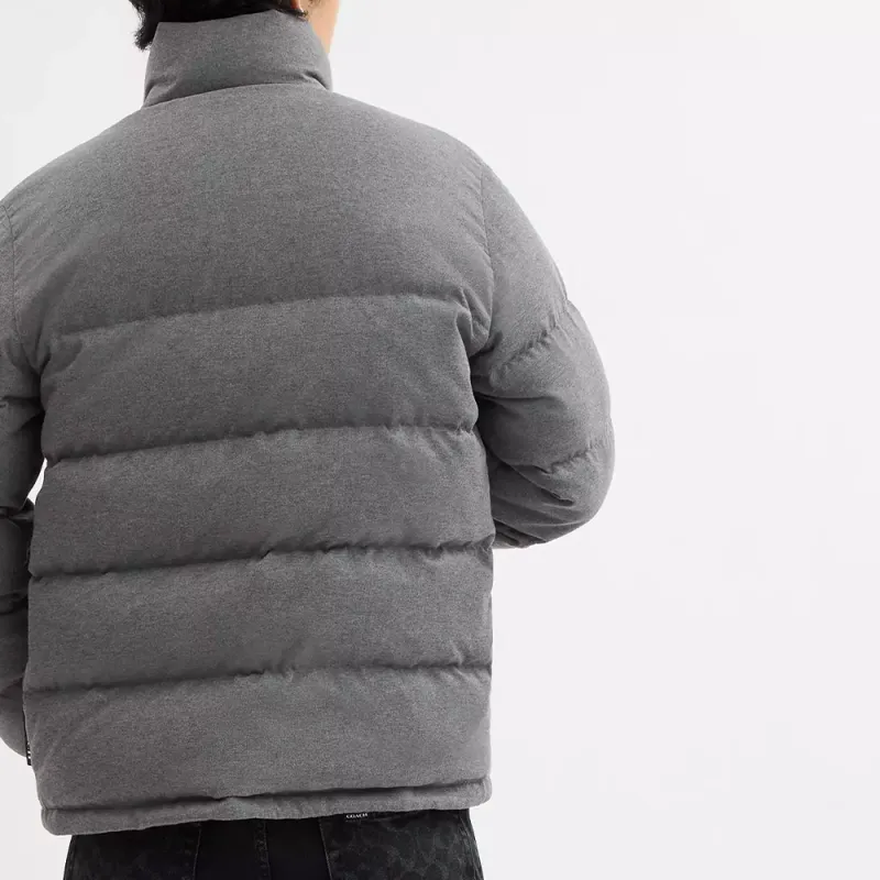 COACH FW24 Down Jacket Men's Dark Lime Gray-6