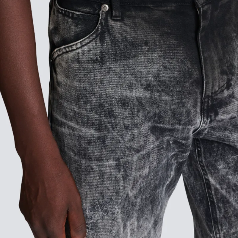 BALMAIN Straight Washed Effect Leg Jeans-6