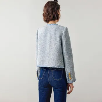Famanxuan Velvet-feel Coat Women's Sea Salt Cheese
