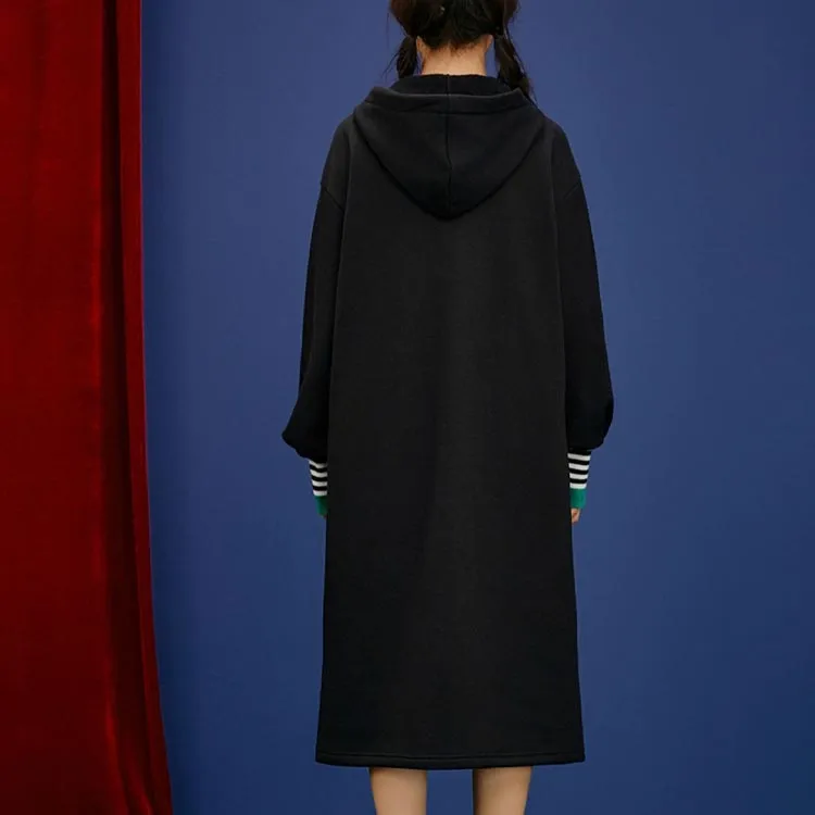 B.Duck Long Sleeved Dress Women's Black-2