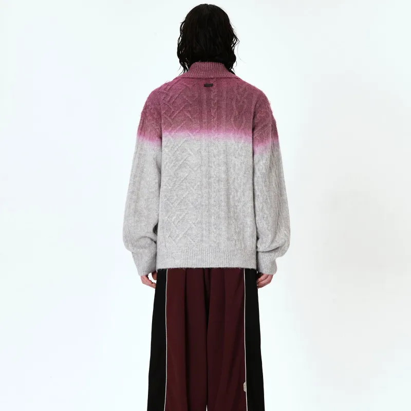 ADER ERROR Gradient effect Cable knit Jumper-3