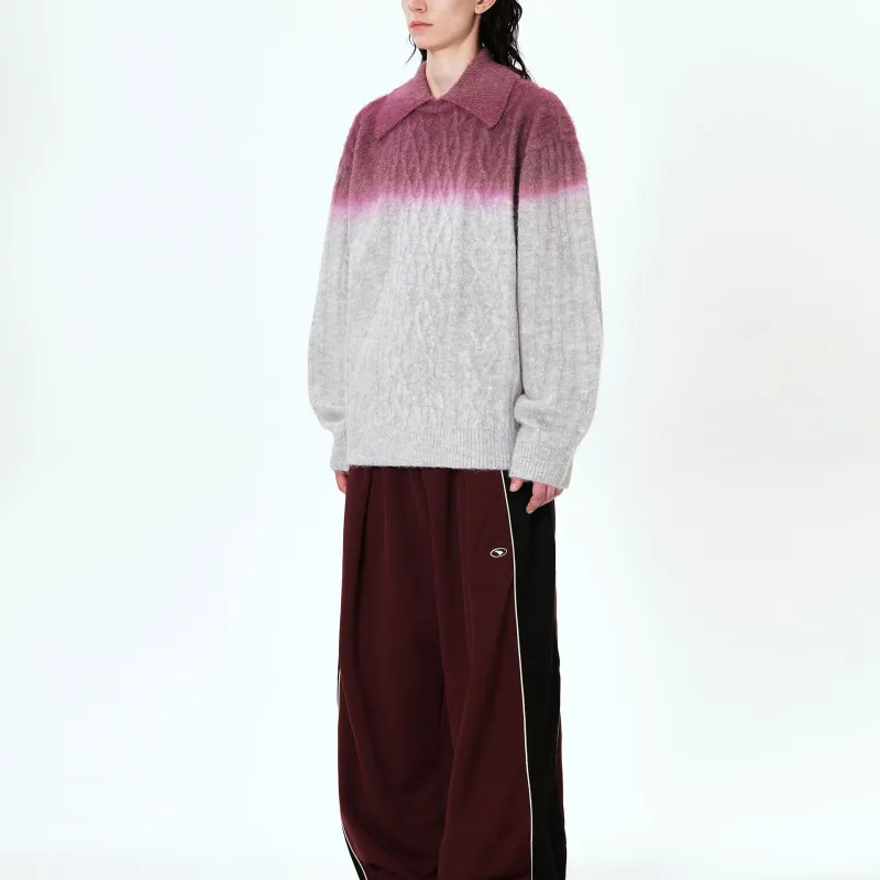ADER ERROR Gradient effect Cable knit Jumper-4