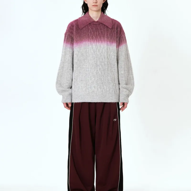 ADER ERROR Gradient effect Cable knit Jumper-2