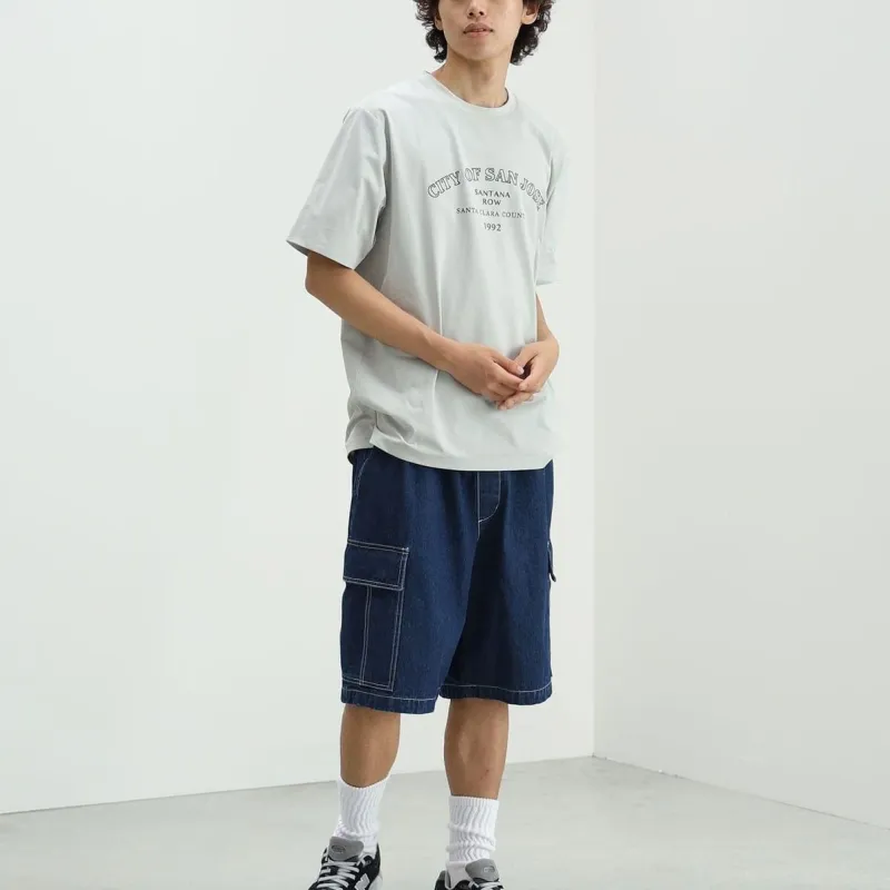Beams HEART T Shirt Men's Light Gray-2