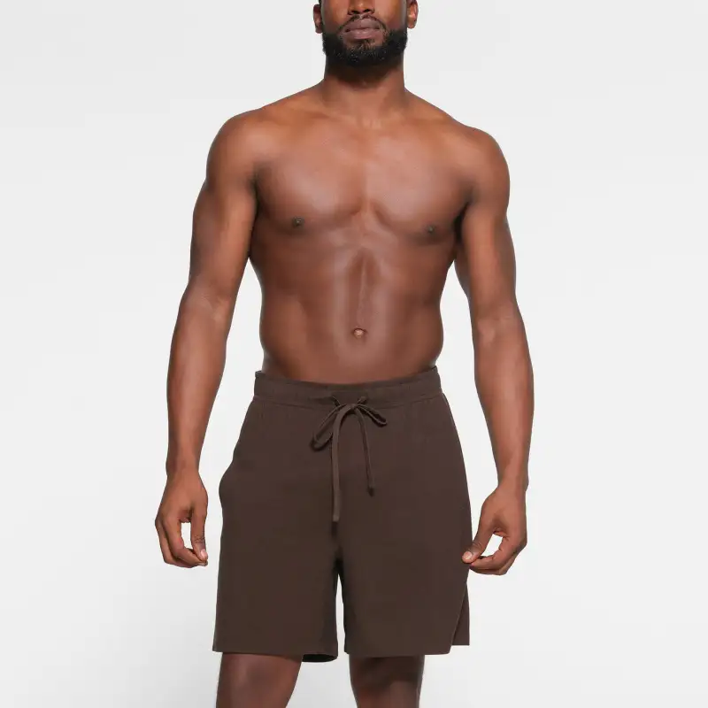 SKIMS JERSEY LOUNGE MENS SHORT Casual Shorts Men's ESPRESSO/Dark Coffee Color-1