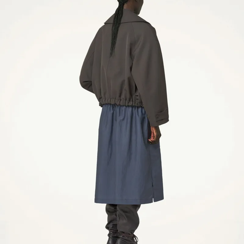 Lemaire Short Trench Jacket 'Dark Brown'-2