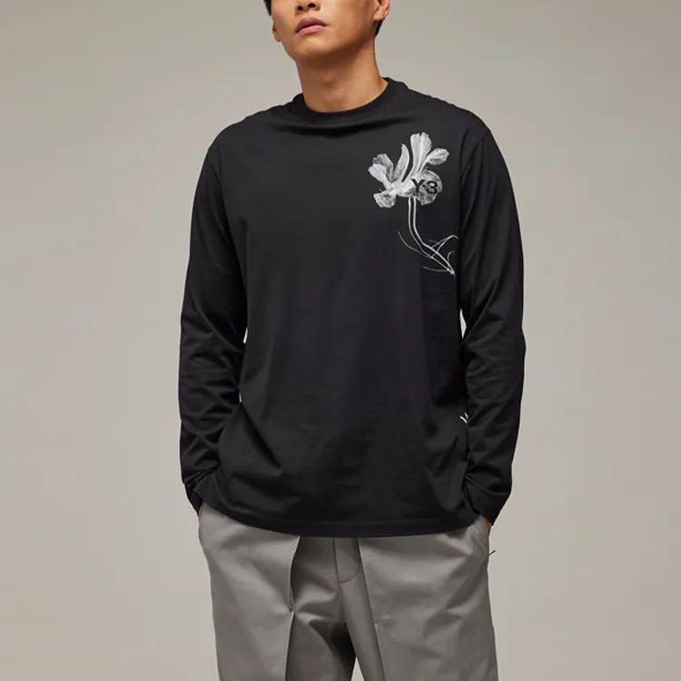 Y 3 Gfx Floral print Cotton T shirt-1