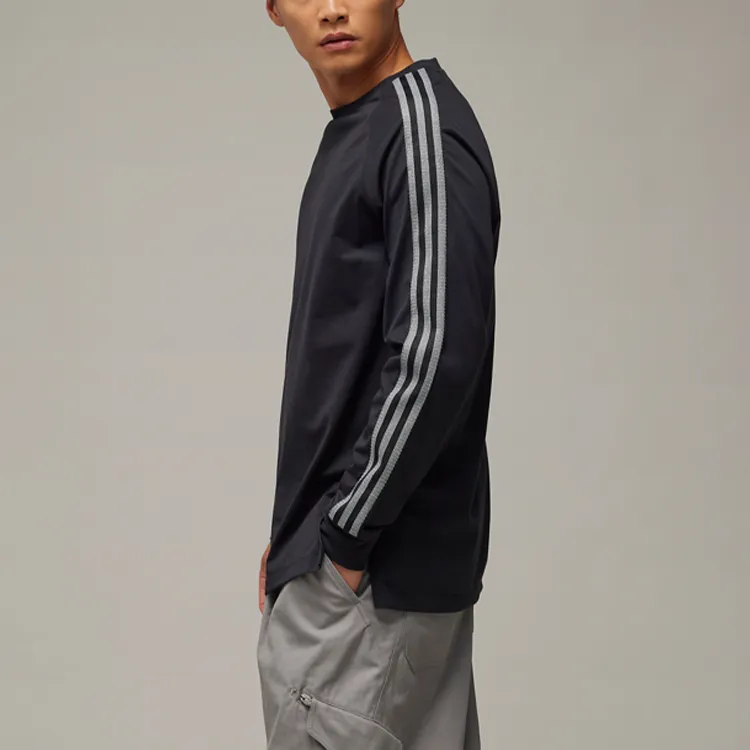 Y-3 Logo-Printed Long-Sleeved Crewneck T-Shirt-4