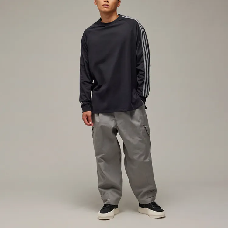 Y-3 Logo-Printed Long-Sleeved Crewneck T-Shirt-1