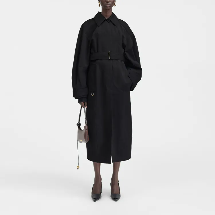 Jacquemus Trench Coat Women's Black-1