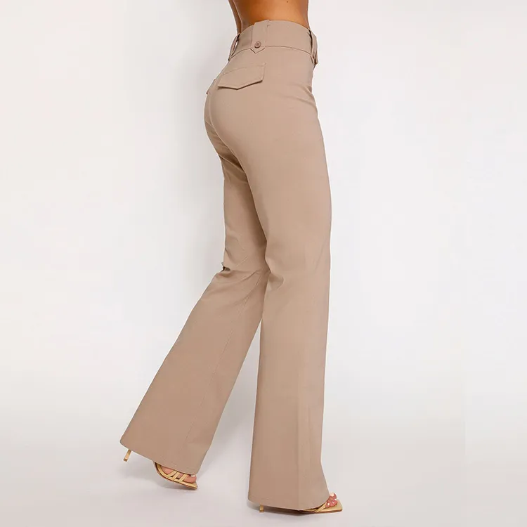 Tiger Mist KITTIE HIGH RISE PANT Suit Trouser Women's Tan-3