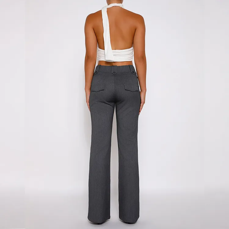 Tiger Mist KITTIE HIGH RISE PANT Suit Trouser Women's Gray-2